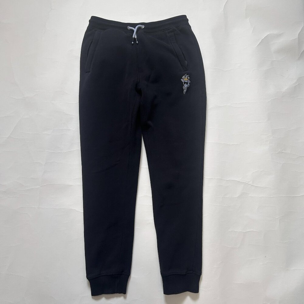 GOAT USA Fleece Sweatpants Joggers Youth sz XL Black Zip Pockets Tapered Lounge